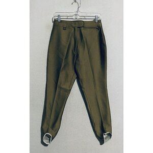 Vintage Fera Skiwear Pants Womens 10 Gold Stirrup Stretch Alpine Outdoors 90s